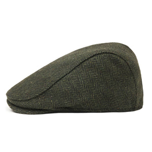 The Original Boston Scally Cap - Dark Olive Green Herringbone - alternate image 7