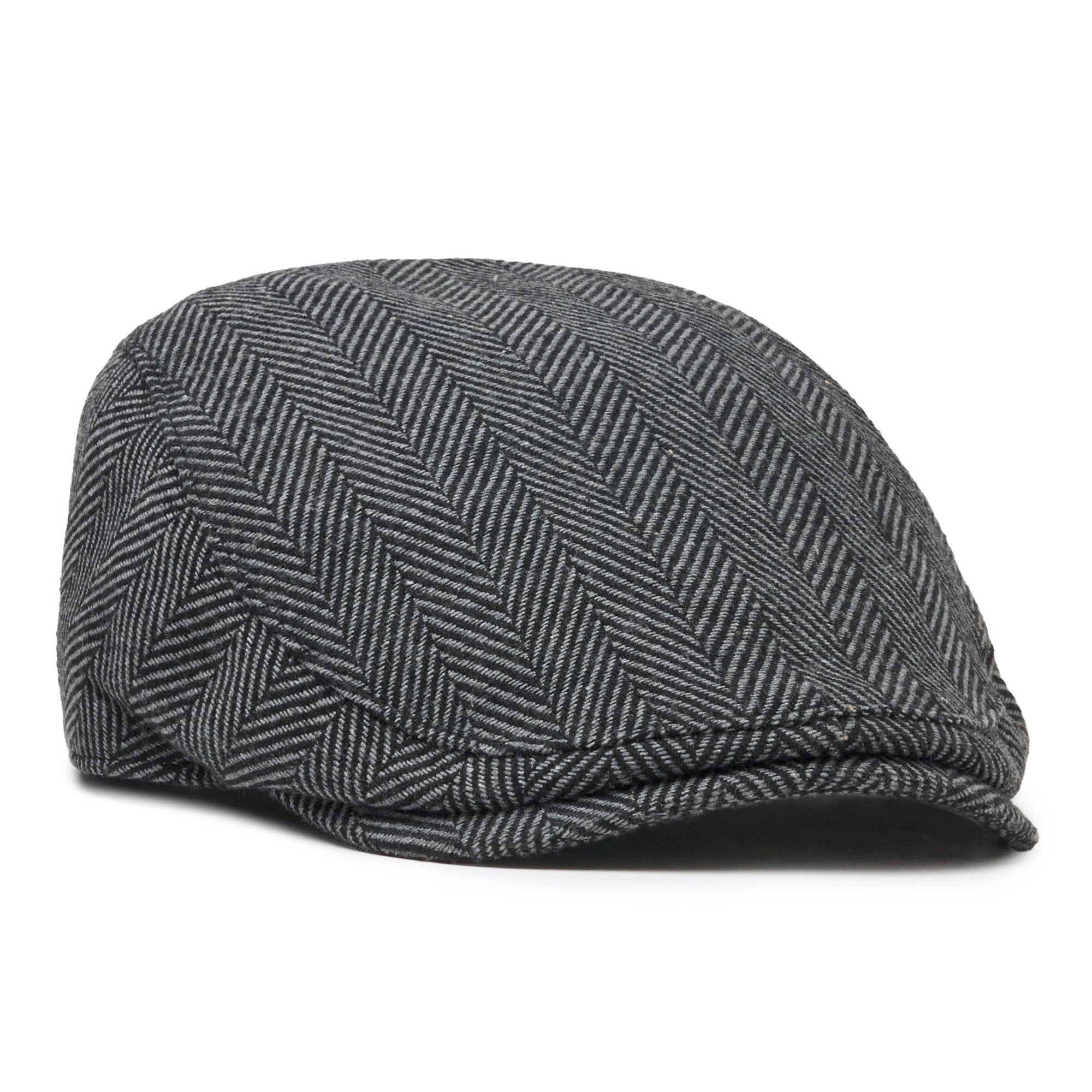 The Original Boston Scally Cap (Flat Cap) - Grey Herringbone