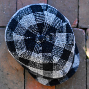 The Buffalo Insulated Baker Boy Boston Scally Cap - Black and Grey Plaid - alternate image 11