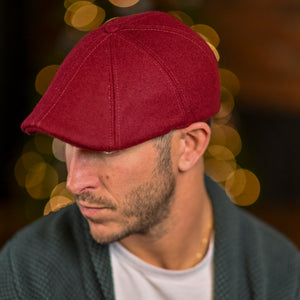 The Christmas Peaky Boston Scally Cap - Crimson - alternate image 2
