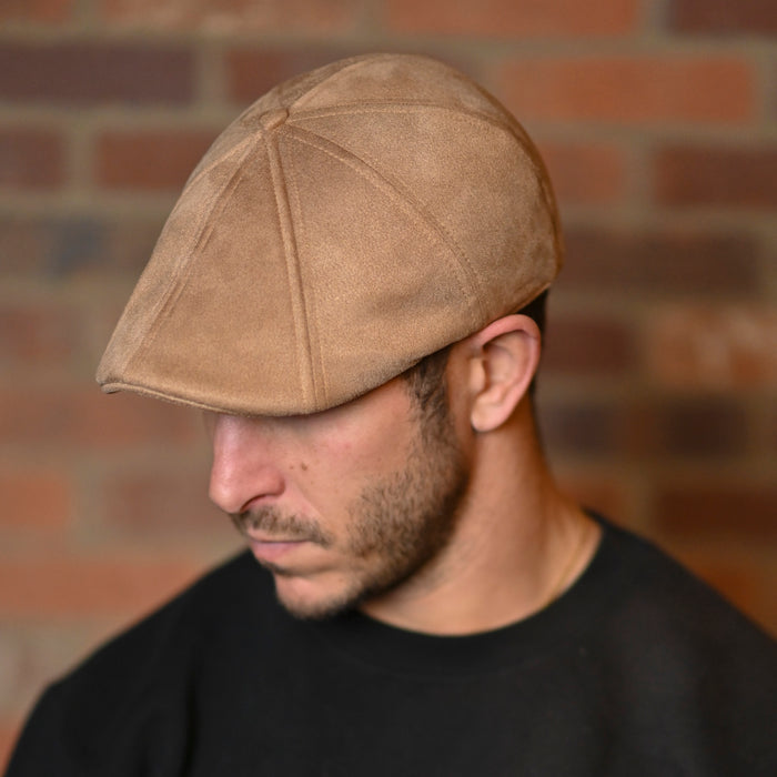 The Suede Peaky Boston Scally Cap - Tan - alternate image
