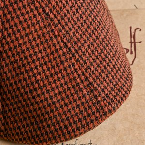 The Halloween Houndstooth Boston Scally Cap - Orange &amp;amp; Black - alternate image 10