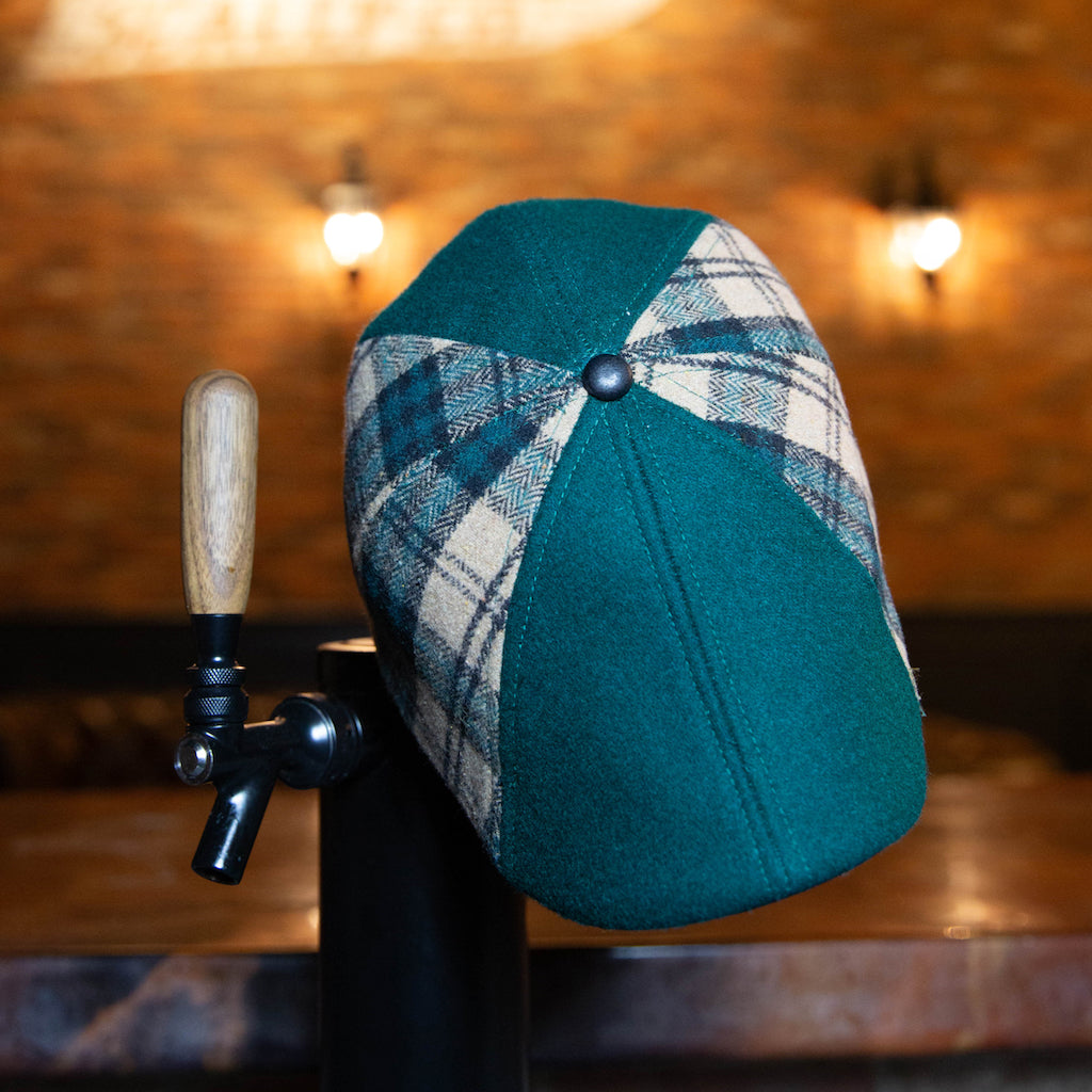 The Craic Boston Scally Cap Emerald and Ale Plaid