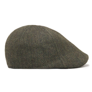The Donnybrook Boston Scally Cap - Dark Olive Green Herringbone - alternate image 8