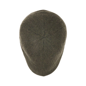 The Donnybrook Boston Scally Cap - Dark Olive Green Herringbone - alternate image 6