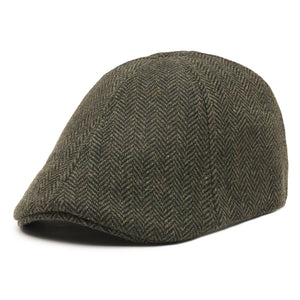 The Donnybrook Boston Scally Cap - Dark Olive Green Herringbone - alternate image 3
