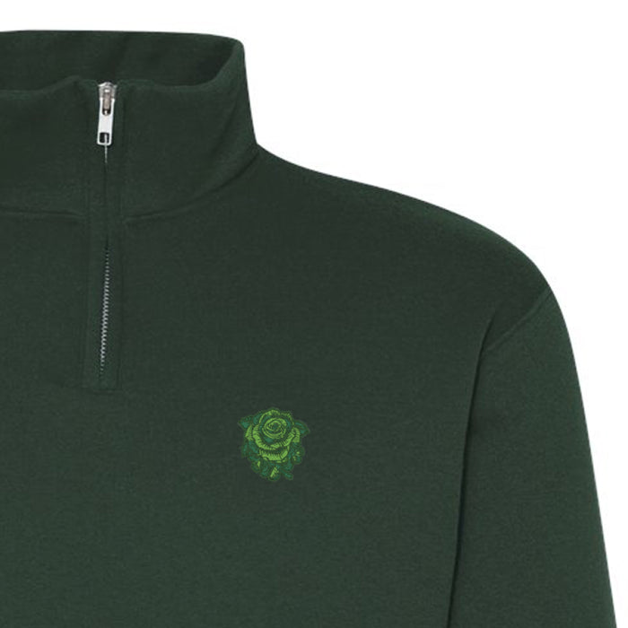 Boston Scally The Irish Rose 1/4 Zip-Up Pullover - Forest Green - alternate image