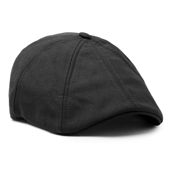 The Caddy Boston Scally Cap (Flat Cap) - Black