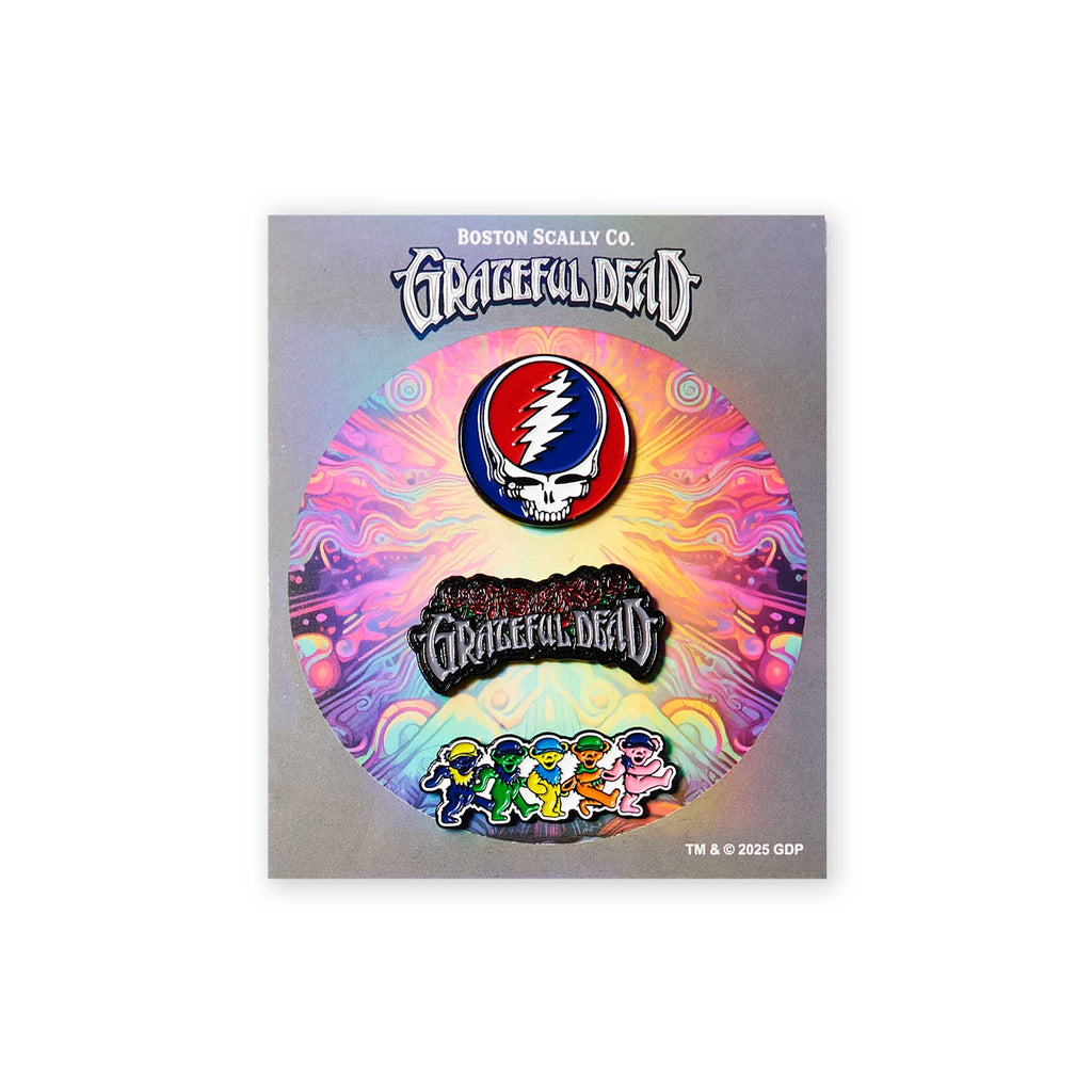 Boston Scally The Grateful Dead 60th Anniversary Cap Pin Set