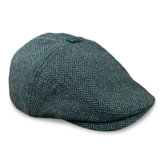 The Original 5-Panel Boston Scally Cap - Dark Olive Green Herringbone - featured image
