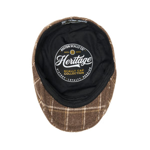 The Heritage Boston Scally Cap - Light Brown with Tan/White Plaid - alternate image 2
