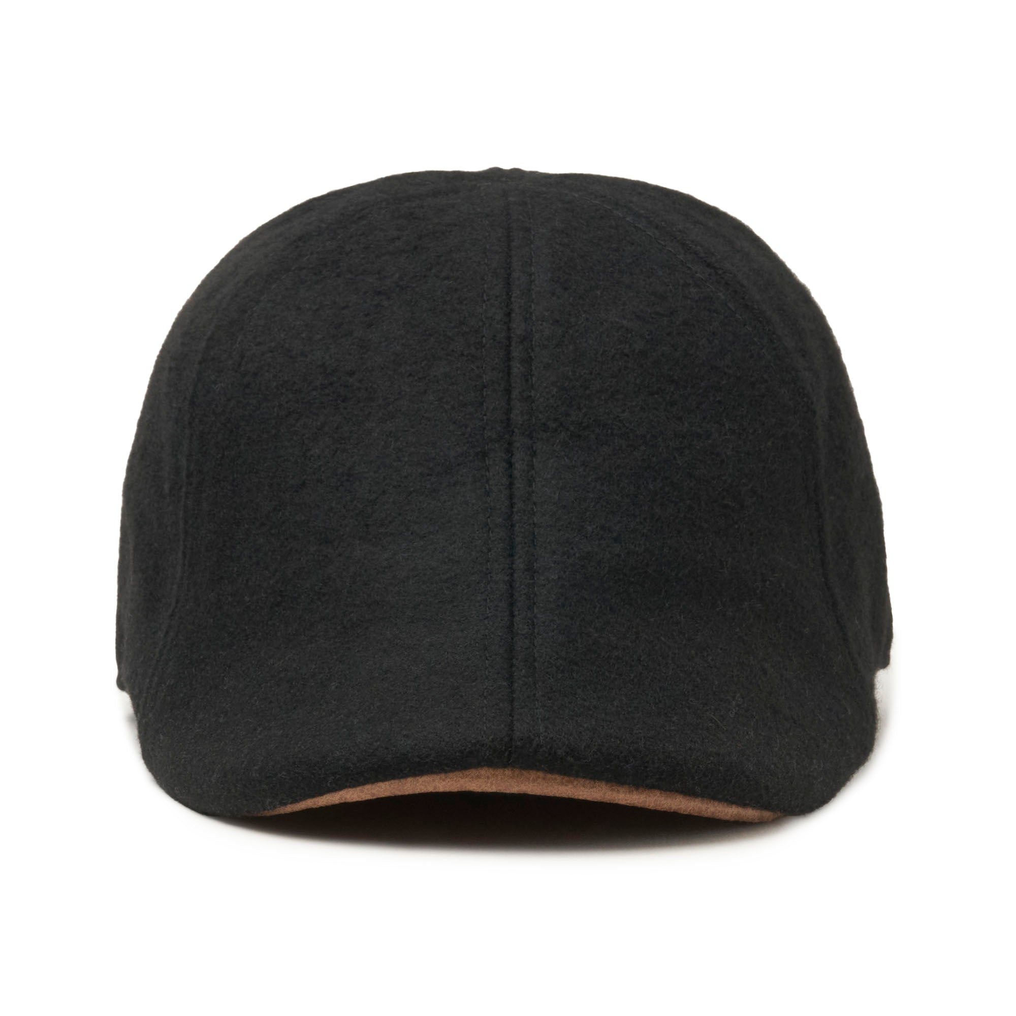 帽子 main story CAP S/M Nearly Black The Kenmore Boston Scally Cap (Flat Cap) - Coolidge Black & Brown Brim