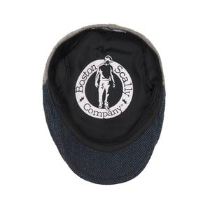 The Legacy Boston Scally Cap - Grey &amp;amp; Patriot Blue Herringbone - alternate image 2