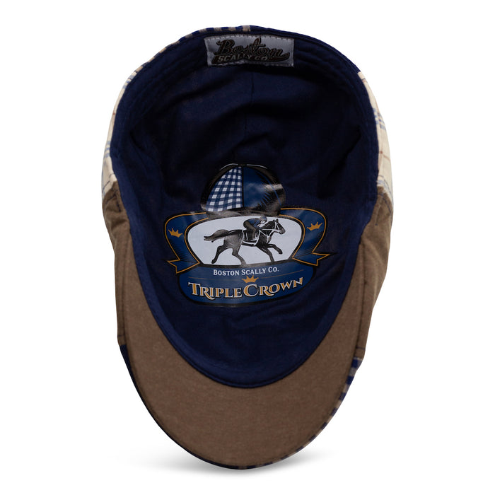 The Triple Crown Boston Scally Cap - Plaid Patchwork - alternate image