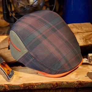 The Campfire Boston Scally Cap - Forest Green &amp;amp; Bonfire Plaid - alternate image 11