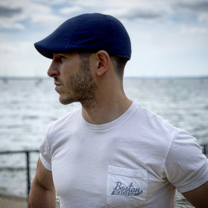 The Cape Codder Boston Scally Cap - Anchor &amp; Marine Blue - alternate image