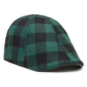 The Brogue Boston Scally Cap - Forest Green &amp;amp; Black Plaid - featured image