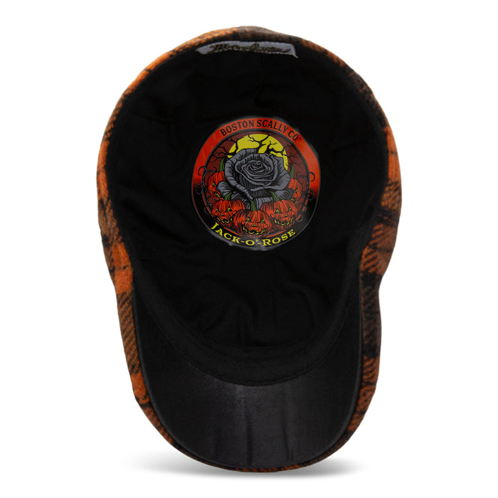 The Jack-O’-Rose Boston Scally Cap - Orange Plaid - alternate image