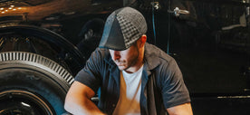 Man wearing The Lucky 13 Cap