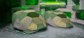 Teenage Mutant Ninja Turtles Caps on a grey and green background
