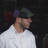 The Workshop: Halloween Edition Boston Scally Cap - Mad Scientist Patchwork - alternate video 3