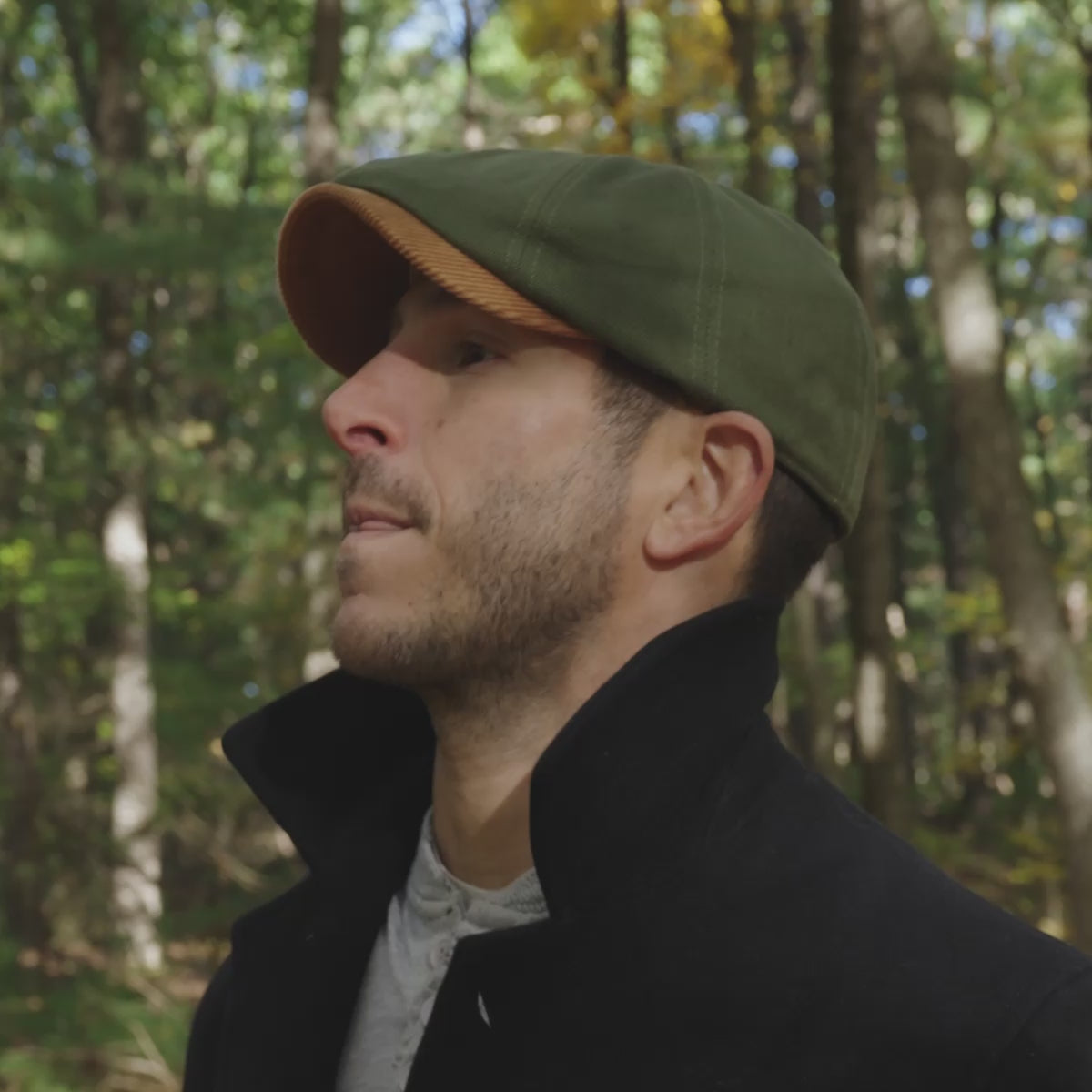 The Workhorse Insulated Baker Boy Boston Scally Cap - Green Canvas